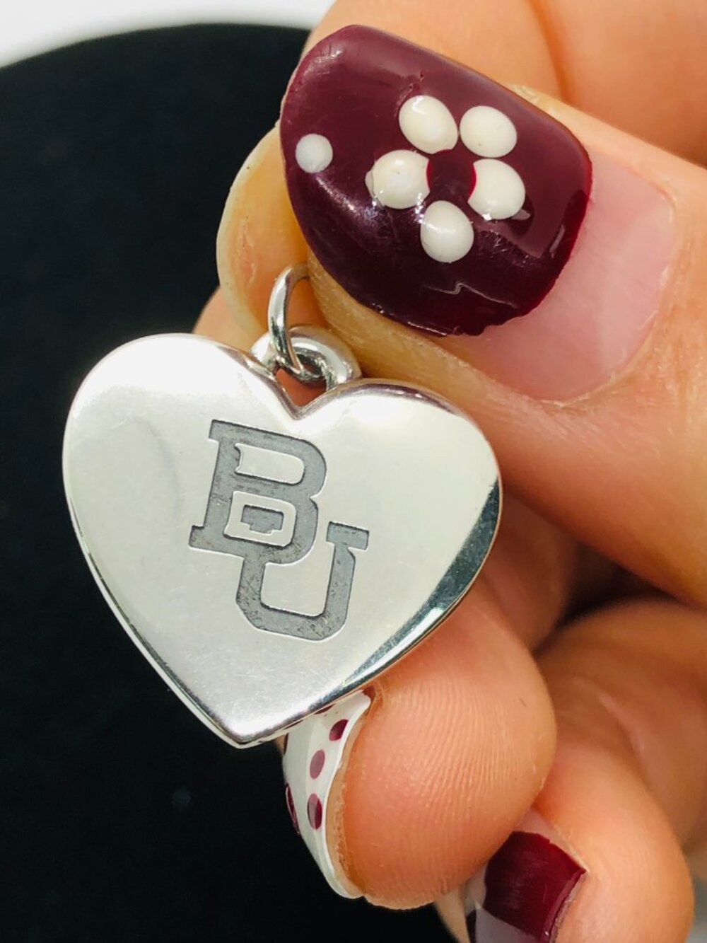 James Avery Baylor University Classic Heart Charm
